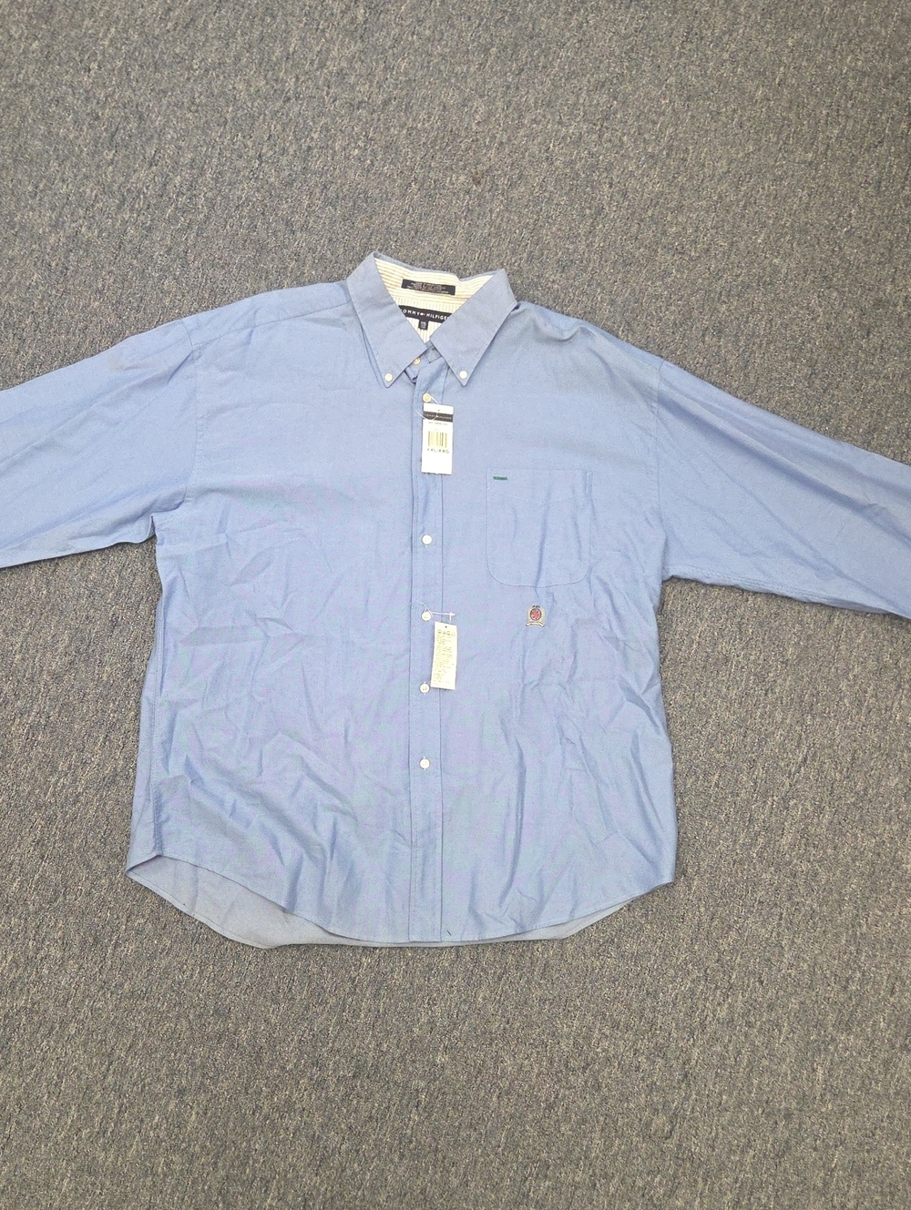 NTW Tommy Hilfiger Light Blue Button-Down Casual Dress Shirt XXL